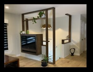 meuble audio escalier